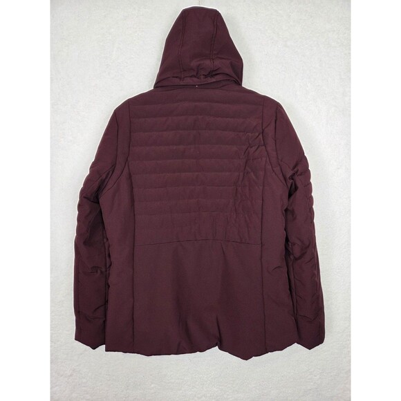 ZeroXposur Black Label Jacket Womens L Burgundy Hooded Quilted Parka Puffer Coat - Picture 9 of 15
